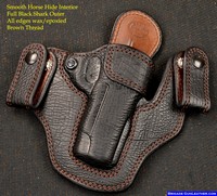 Custom Full Shark Skin Concealed Carry Gun Holster; Custom Shark Leather Holster