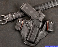 STI 1911 custom shark gun holster and belt inside waistband concealed carry