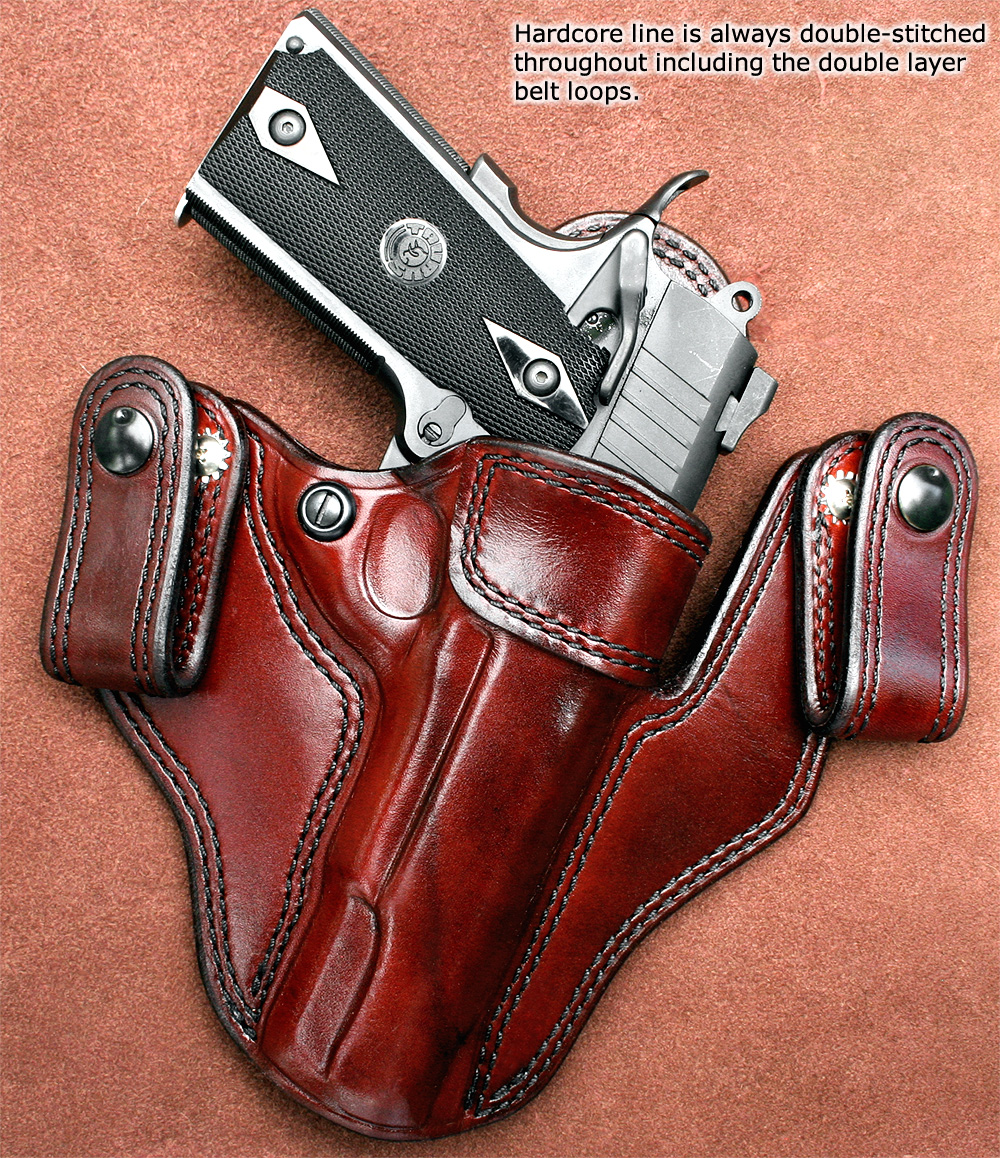 GUN HOLSTER FOR TAURUS PT 92 9mm. IWB LEATHER HOLSTER CONCEAL CARRY