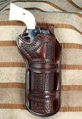 Tooled western gun holster