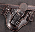 3" 1911 Custom leather gun holster inside waistband concealed carry design