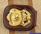 custom leather badge holder police fire