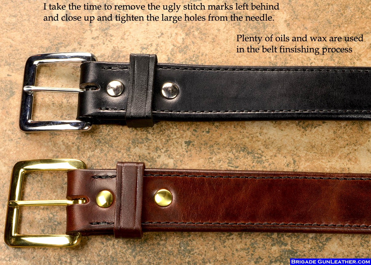 Brigade Holsters- Leather Double Stitch Belt