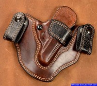 Walther PPk custom leather gun holster Ostrich skin